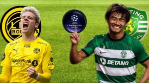 ФУТБОЛ ЛИГА ЧЕМПИОНОВ 1/8 ФИНАЛА.  БУДЕ/ГЛИМТ - СПОРТИНГ