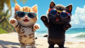 Смешные видео с котами: очаровательные и забавные танцующие коты 🐱🐾