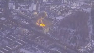 Ракетный удар ВСУ по Брянску - вид с беспилотника-наводчика! Storm Shadow