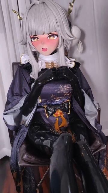 Latex kneels of supercute Kigurumi Doll