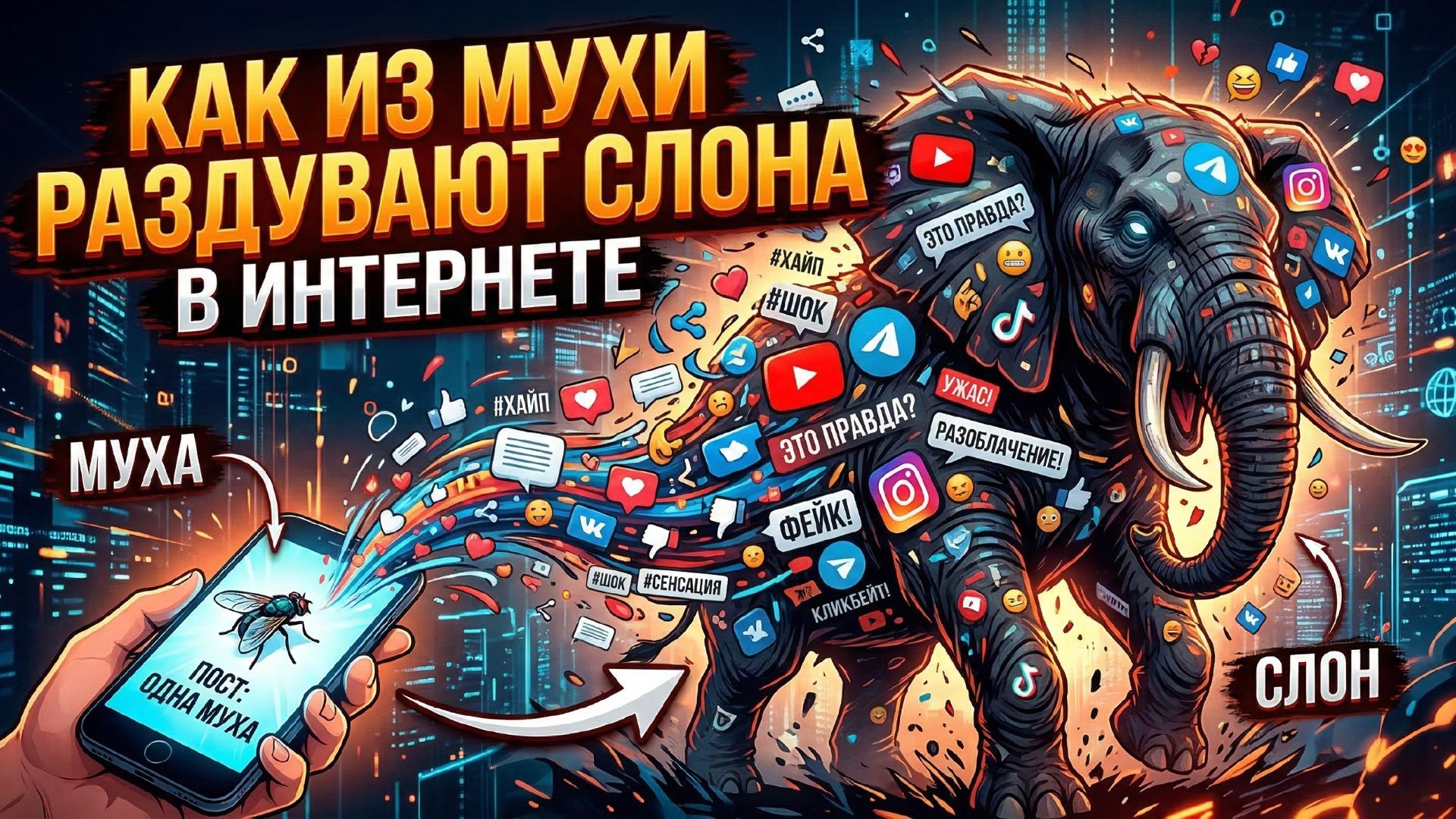 Как интернет сводит нас с ума: искусство делать из мухи слона