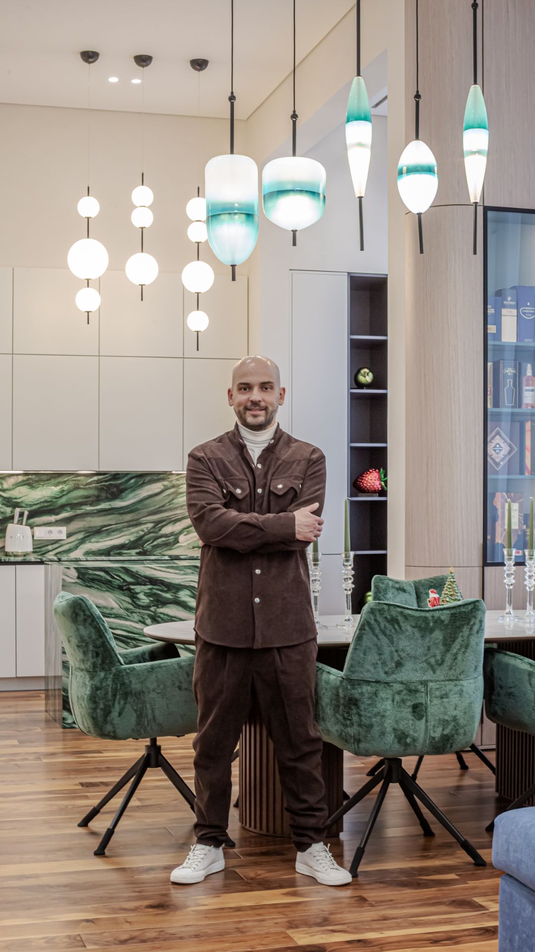 Дизайн-проект квартиры жк Now 125м2| | Скульптурные формы и морская эстетика