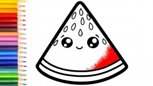 мультик для детей-Как нарисовать АРБУЗ/Рисунок АРБУЗ для детей