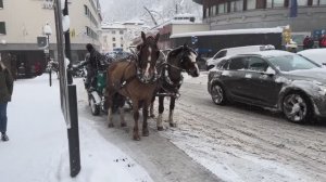 Прогулка по Сент-Морицу во время сильного снегопада 2024 ❄️