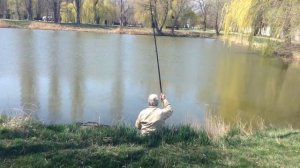 РЫБАЛКА НА ВЕСЕННЕМ ПРУДУ.
