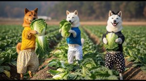 Чиндоль-и готовится к кимчжану! 🥬🐾 Сбор пекинской капусты тоже на нас �