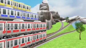 Мультик для детей и малышей . Яркий мультик про поезда для детей .