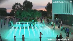 Проект пешеходного цветодинамического фонтана на площади в Кирове
