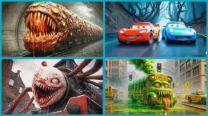 ПАРОВОЗИК ТОМАС vs МОЛНИЯ МАКВИН vs ЧУ‑ЧУ ЧАРЛЬЗ vs ШКОЛЬНЫЙ АВТОБУС‑МОНСТР — ЖЕЛЕЗНОДОРОЖНЫЙ БАТТЛ!