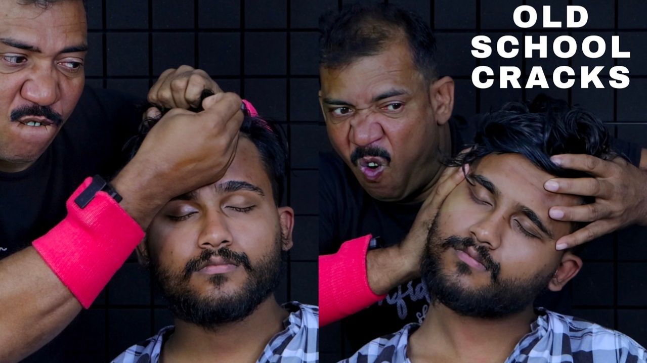 Old School Body Cracks by Asim Barber ｜ Head Massage, Neck Cracking ｜ Chest & Back Massage ASMR