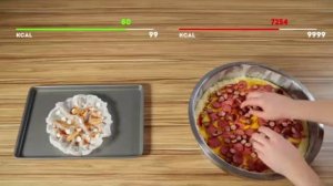 Пицца 99 vs 9999 Калорий !