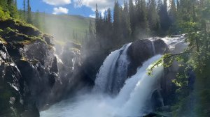 Великолепный норвежский водопад. 💧 Естественный белый шум.