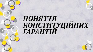 Поняття конституційних гарантій