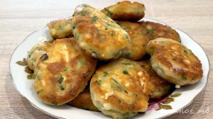 Ленивые пирожки с зеленым луком и яйцом