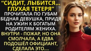 На ужине с будущими свёкрами глухая невестка прочитала по губам, что они замышляют, и ответила...