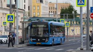 Поездка на электробусе КАМАЗ-6282 по маршруту м6 (20.10.2025)