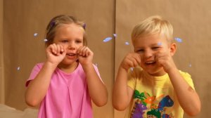 Nastya takes part in an exciting cardboard car challenge for kids