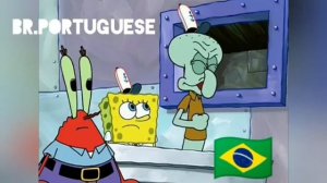 Спанч Боб но разных языках на задом наперёд