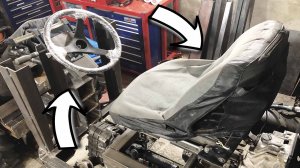 Сиденье и руль на САМОДЕЛЬНЫЙ мини погрузчик