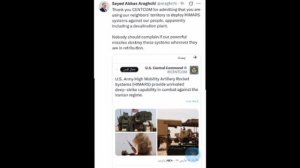 🇮🇷🇺🇸 Глава МИД Ирана благодарит американцев за фотографии систем Himars, ведь они показывают поч