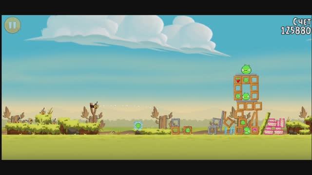 Энгри Бердс. Angry Birds. Птицы против свиней. Черная птица. Злые птички. Энгри Бердс 2 Часть 2