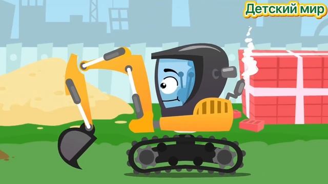 Машинки грузовик, трактор мультики