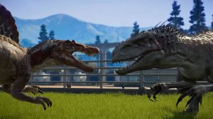 Динозавры. Индоминус рэкс. Спинозавр. Битва Динозавров.