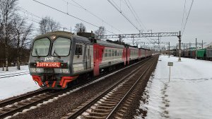 ЭД4М 0373 "Дзержинец" сообщением Выборг - Санкт-Петербург на станции Белоостров