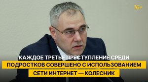 Каждое третье преступление среди подростков совершено с использованием сети Интернет — Колесник