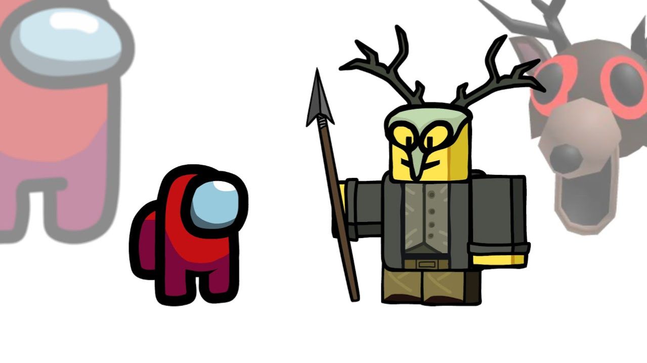 Амонгус Против Персонажей Роблокс 99 Ночей в лесу