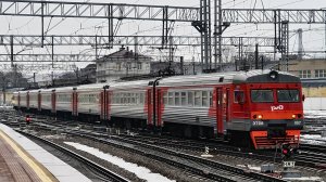 ЭТ2М 097 прибывает на Финляндский вокзал под посадку до станции Рощино