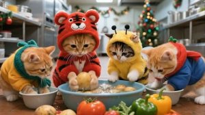 Первое снежное приключение котят Тигренка и Пчелки! 🐯🐝 Барбекю и катание на коньках!