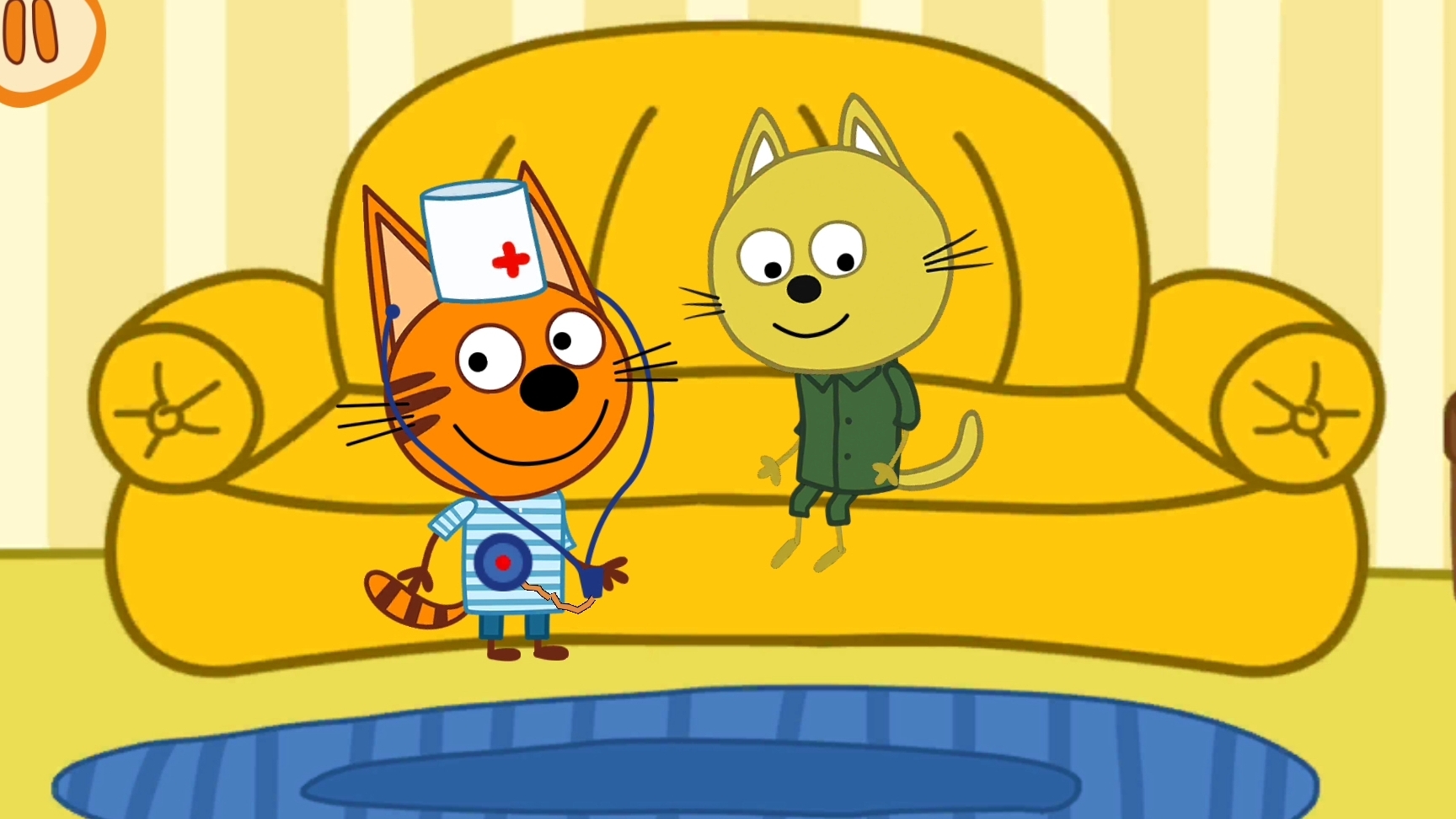 Три кота. Три кота играют в доктора.