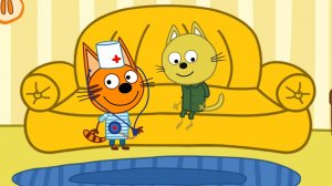 Три кота. Три кота играют в доктора.