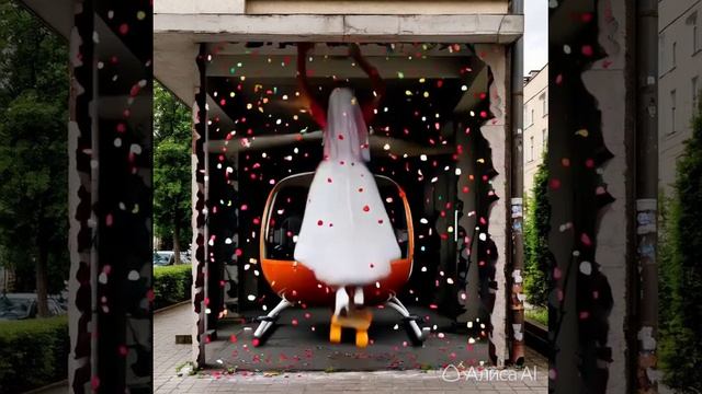 Невеста в вертолете