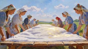 Визуальные поэмы -  Клод Моне `Свадьба в деревенском стиле` и `Веселые танцы под цветущими яблонями`