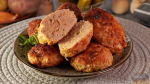 КОТЛЕТЫ ИЗ ФАРША С КАРТОШКОЙ