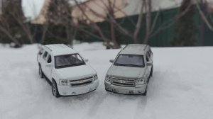 Сравнение моделей Chevrolet Tahoe третьего  поколения от Welly.