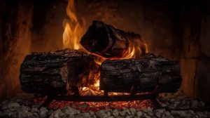 4К Уютный Камин без музыки треск дров асмр эмбиент