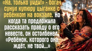 Богач швырнул купюру цыганке с ребёнком. Та сказала три слова про невесту и он побледнел