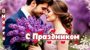 С  праздником 8 Марта! Душистой веточкой сирени весна приходит в каждый дом.