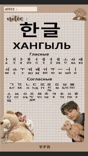 КОРЕЙСКИЙ ХАНГЫЛЬ — АЛФАВИТ КОРЕЙСКИЙ🇰🇷