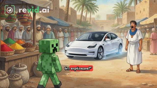 Представьте себе: вы попадаете в древний Египет на своей Тесле