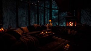 Дождь за окном. Шум дождя и камина 🌧️ Уютная атмосфера для сна