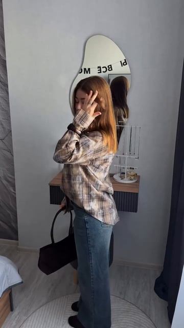 Рубашка в клетку 🤍 арт WB: #531442559