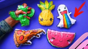 DIY 5 СКВИШИ из БУМАГИ с НОВЫМИ НАПОЛНИТЕЛЯМИ / Squishy СВОИМИ РУКАМИ БОЛЬШИЕ Антистресс игрушки