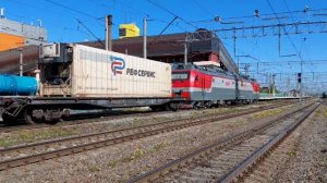 Стук колес грузового поезда: движение в картинке Рыбацкое, 2 часа для крепкого сна