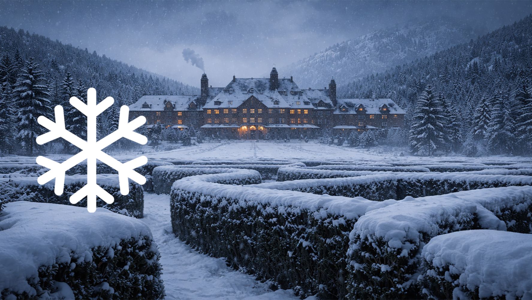 Звук ветра 10 часов ❄️ | Нейтральные звуки для сна | Уединённый отель в горах и снежный лабиринт