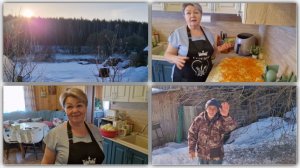 ЛЁШИК КОРМИТ ПТИЦ, А Я КВАШУ КАПУСТУ ВМЕСТЕ С АЛИСОЙ.