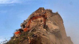 HILL DESTRUCTION_ How to Break a Hill with an Excavator Machine!